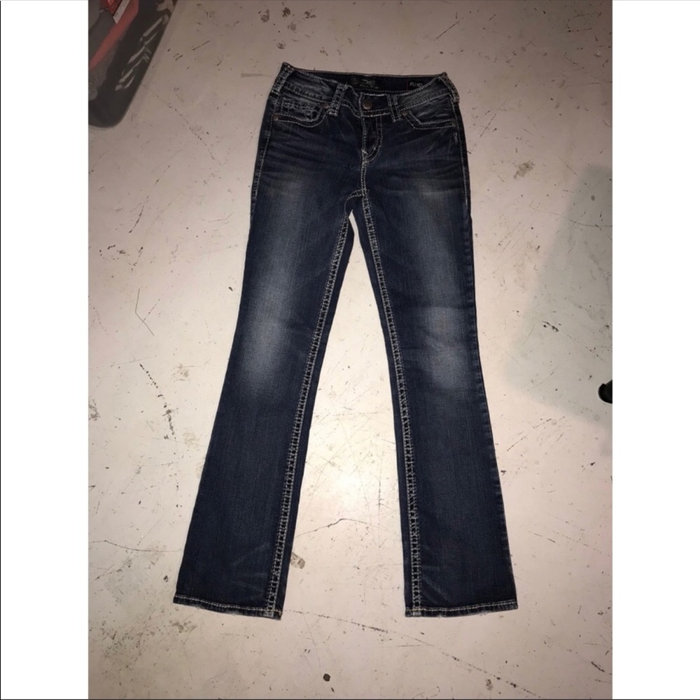 silver jeans
